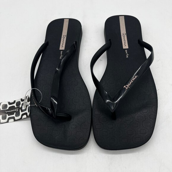 Ipanema Fever Flip Flops Black NOS NWT - Picture 1 of 2